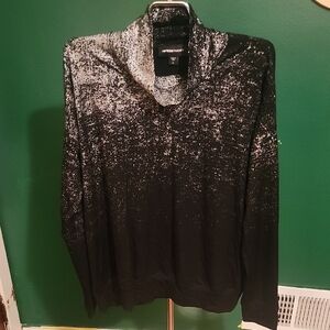 Fifteen Twenty Black and Gray Turtleneck Sweater